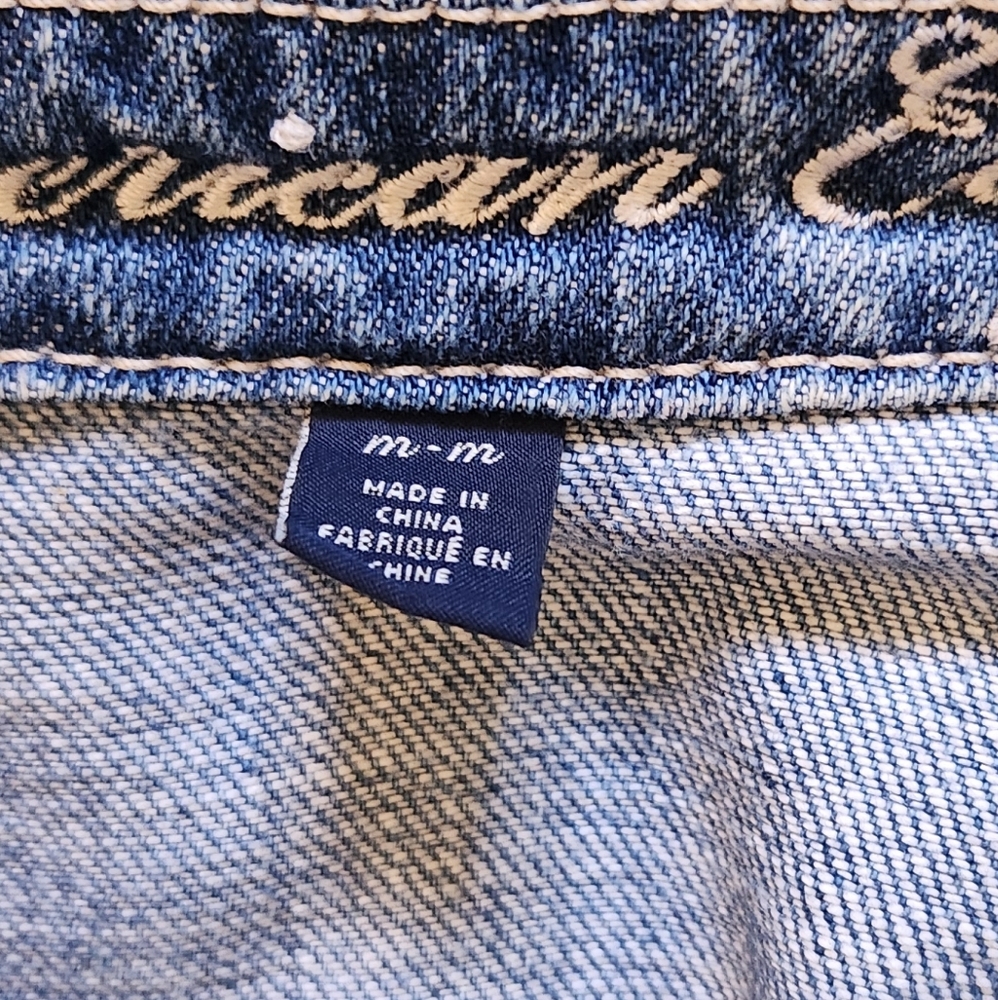 American Eagle Cropped Style Blue Denim Jacket - Picture 3 of 3